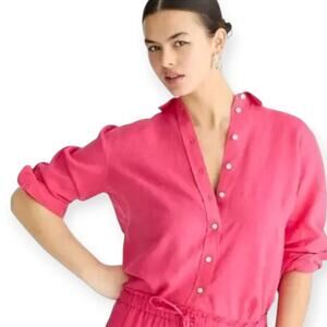 BAIRD MCNUTT 100% Irish Linen J. CREW Wren Slim Fit Shirt Snapdragon - Size 2